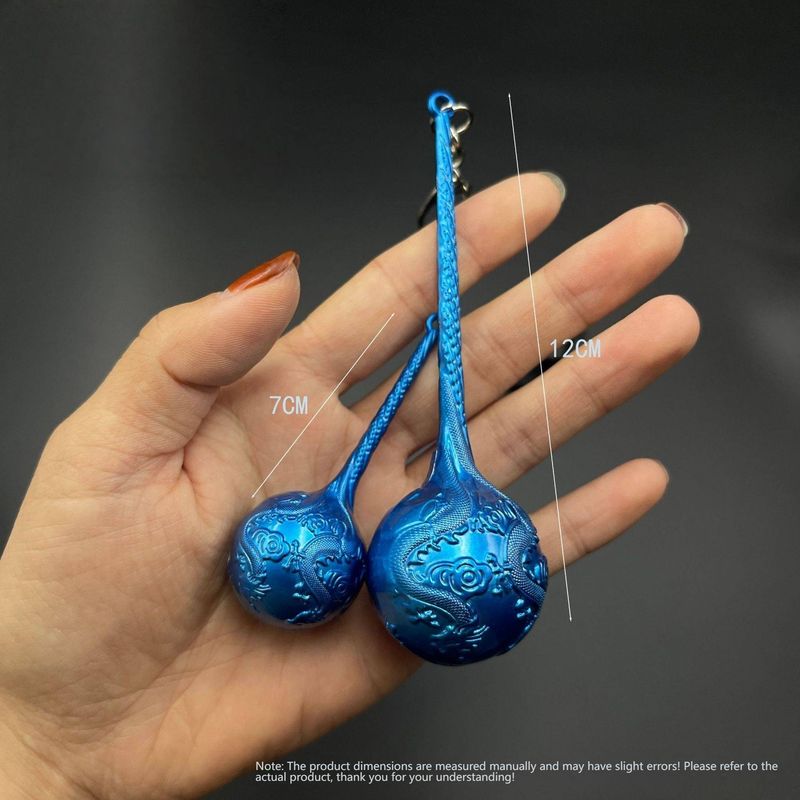 Nezha erobert das Meer – Ao Bings Perlenmuschel-Schlüsselanhänger & Waffenreplik, Sammlerstück aus Zinklegierung (7 cm/12 cm/34 cm, Ozeanblau)_voghion.com