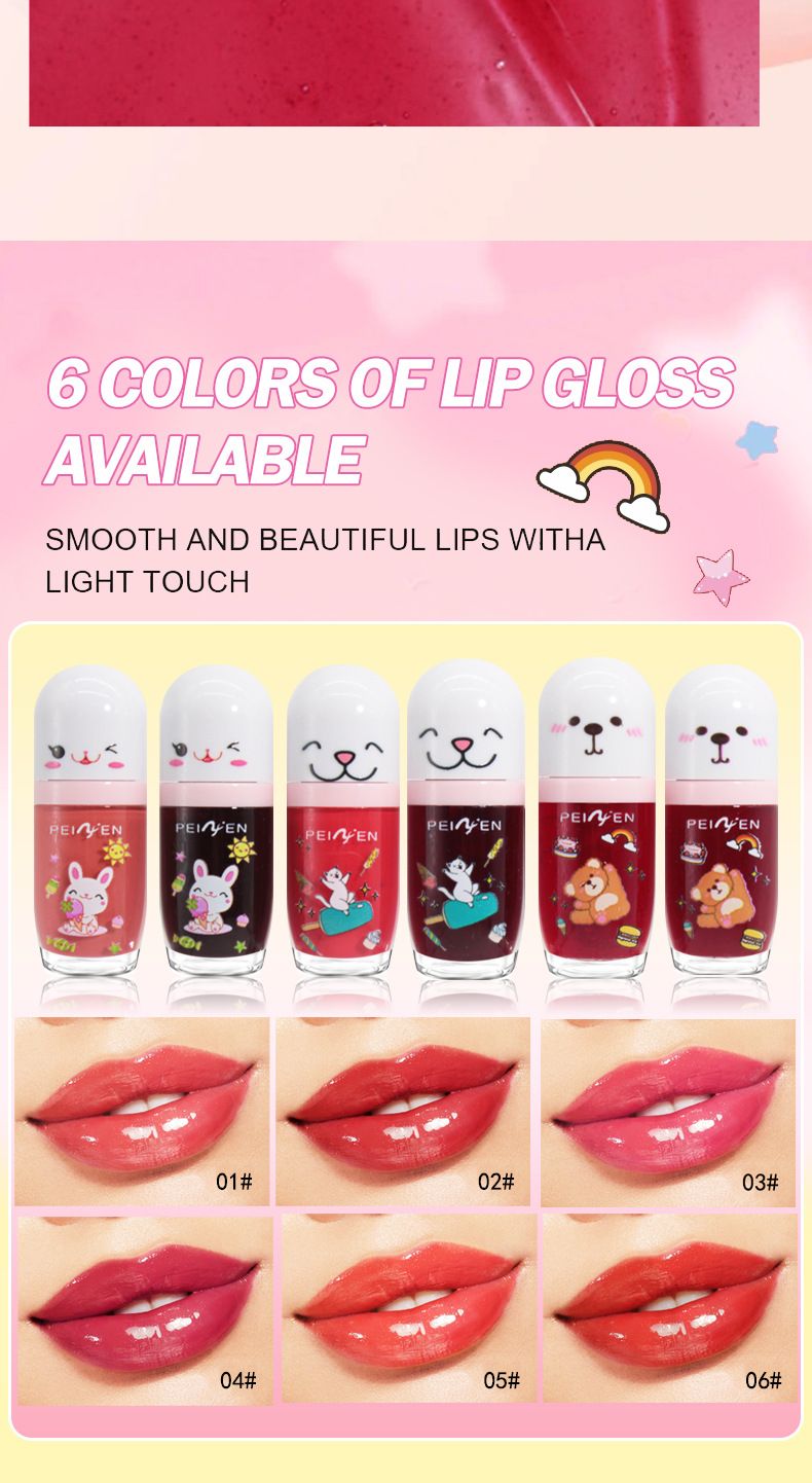 Brilho labial Penifen Batom aquarela Streamer à prova d'água Blush líquido hidratante à prova d'água Espelho à prova d'água Vidro Esmalte labial líquido_voghion.com