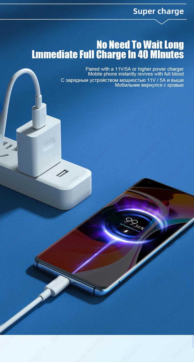 Originele 120W Super Snel Opladen Kabel 6A Usb Type C Kabel Voor Xiaomi Mi 12 13 Pro Redmi Note 11 12 Data Lijn Oplader Accessoires_voghion.com