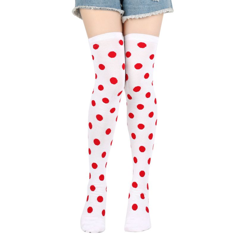 Dress up Makeup Ball Props COS Ladybug Dots Over Knee Socks Stockings_voghion.com