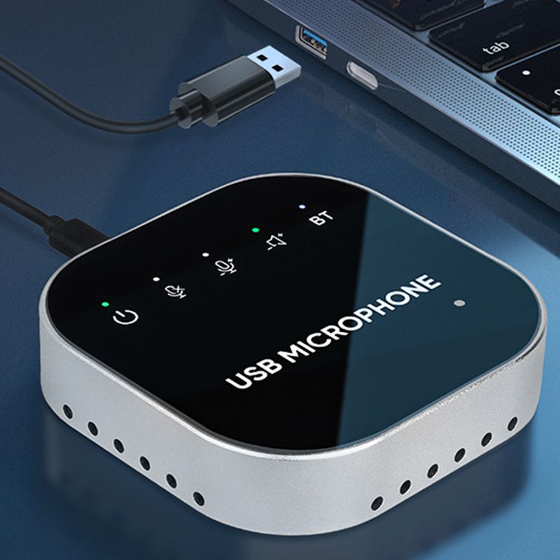 Bluetooth-compatible Desktop Usb Conference Speakerphone Microphone Built-in Speaker Pc Laptop For Audio Recording_voghion.com
