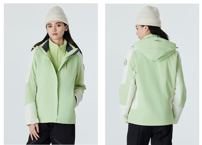 Giacca impermeabile 3 in 1 per coppie: fodera in pile staccabile, cappotto invernale antivento per uomo e donna (7 taglie, 7 colori)_voghion.com