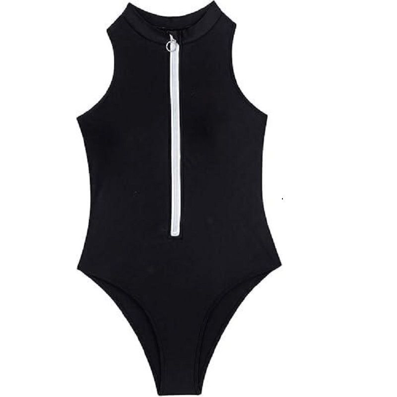 Swimsuit Sexy Bikini One-piece Zipper_voghion.com