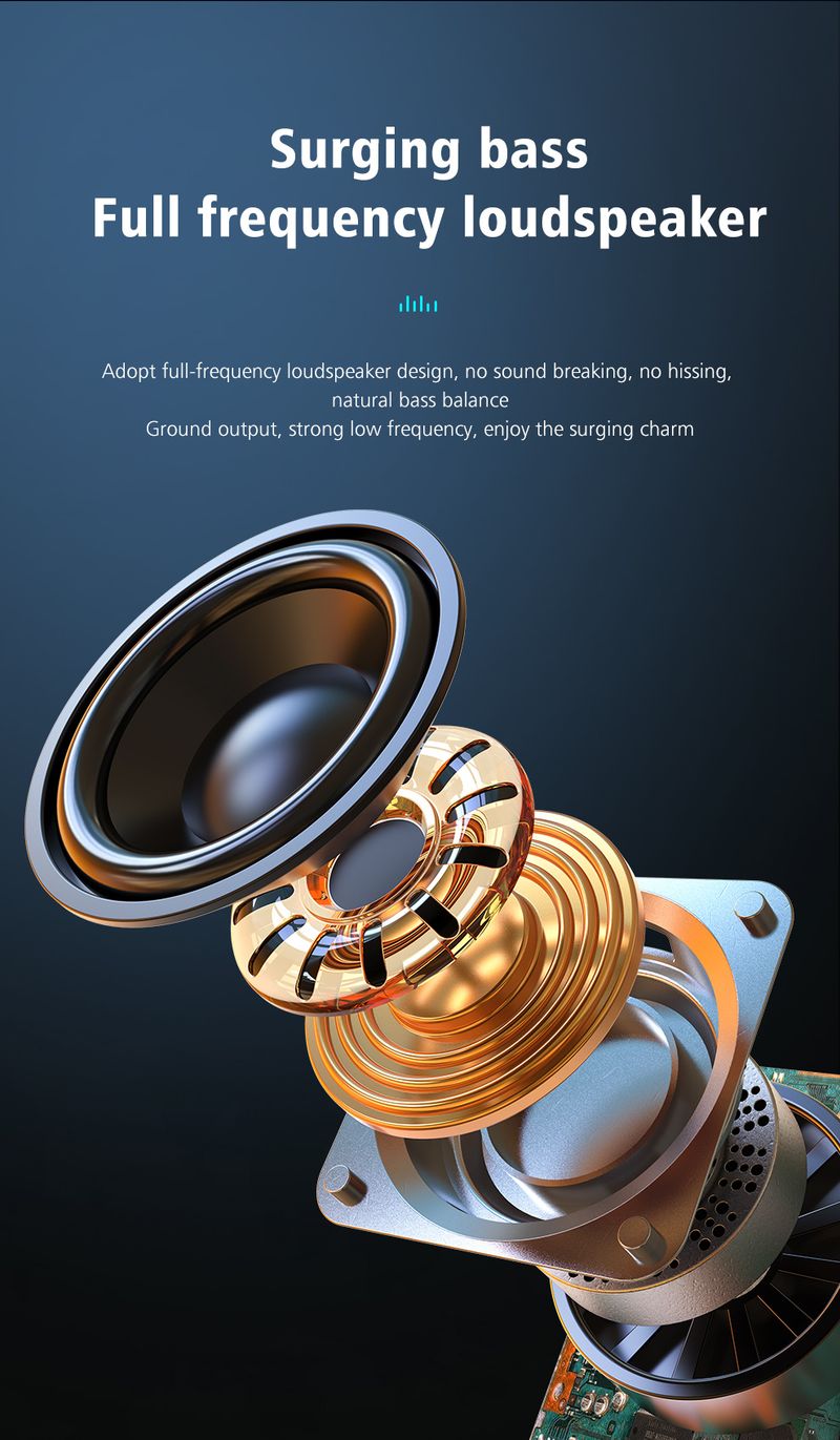 ZEALOT S1 Wirlss Spakr Blutooth Portabl Stro Bass Subwoofr Support Flashlight Radio Micro SD Card AUX_voghion.com