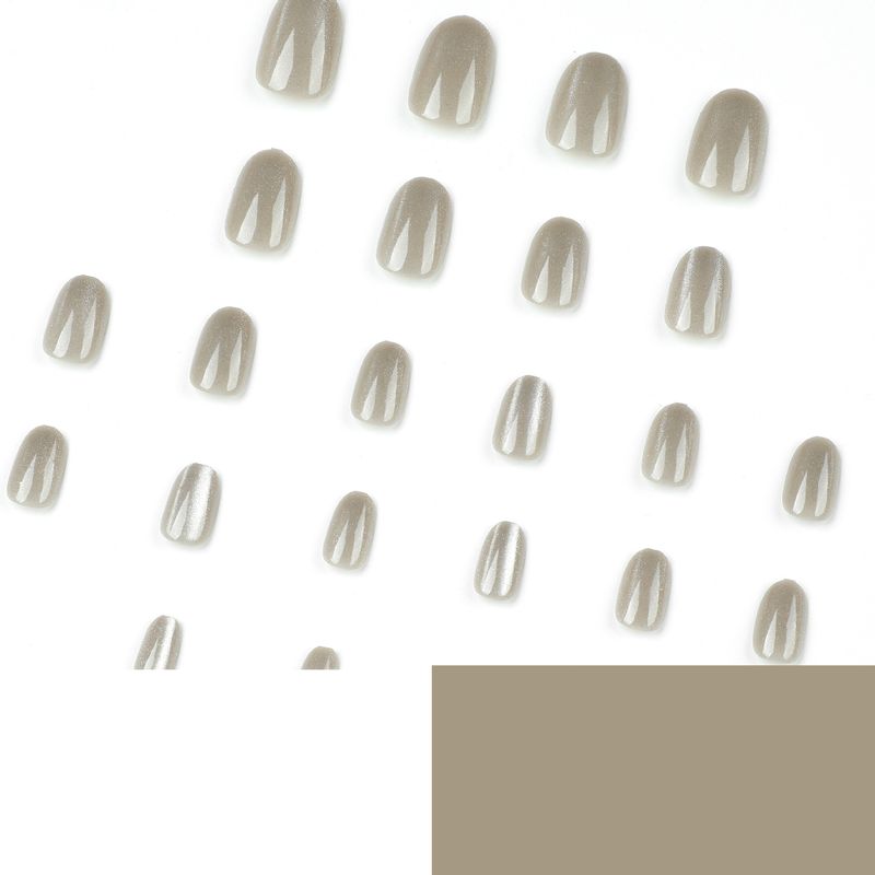 Indossare occhi di gatto in legno blu freddo, toppe indossabili per nail art e indossare una pressa sulle unghie_voghion.com