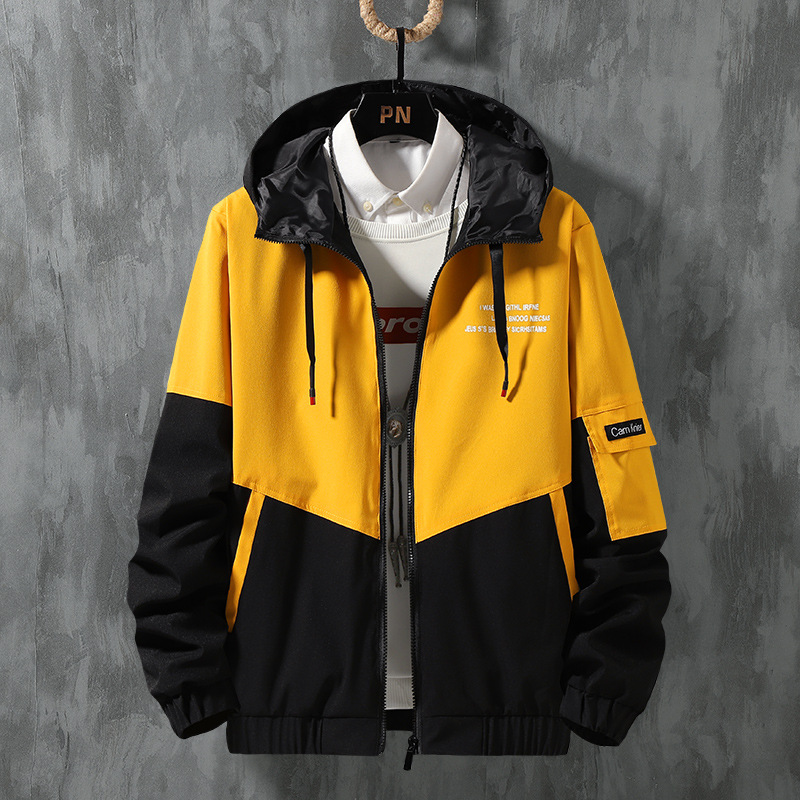 Novo designer masculino inverno engrossado multi-elemento tendência impressão quente colisão cor correspondência longa jaqueta de beisebol_voghion.com