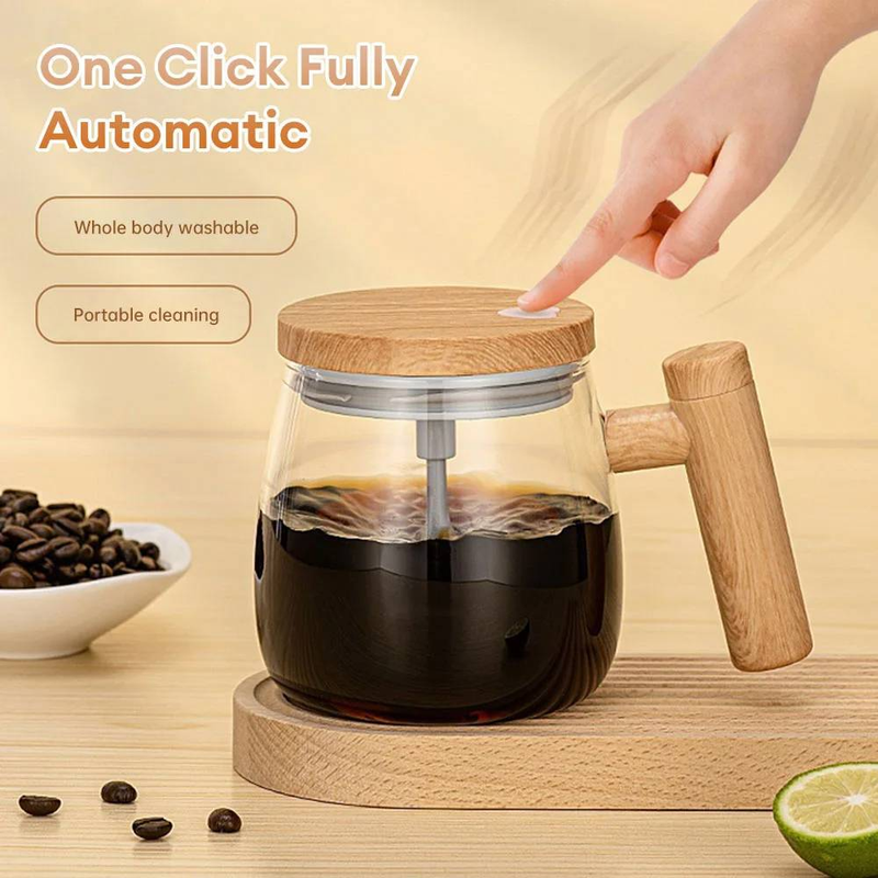 Electric automatic stirring cup 400ml coffee stirring cup self-adjusting cup (without battery)_voghion.com