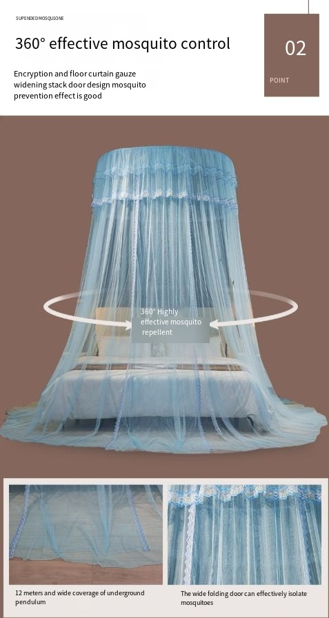 Ceiling Encryption Mosquito Net Princess Nordic Dome Mosquito Net Bed Curtain_voghion.com