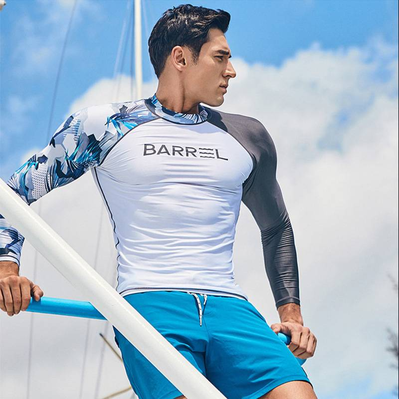 New Men's Diving Suit, Long-sleeved Sun-protective Quick-drying Swimming Suit, Jellyfish Suit, Surfing Suit, Snorkeling Set_voghion.com