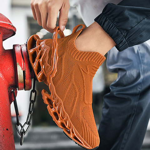 Herrenschuhe Neue fliegende gewebte atmungsaktive Sportschuhe Stoßdämpfende Laufschuhe Socken Mund Faule Schuhe Outdoor Freizeitschuhe Herrenschuhe_voghion.com