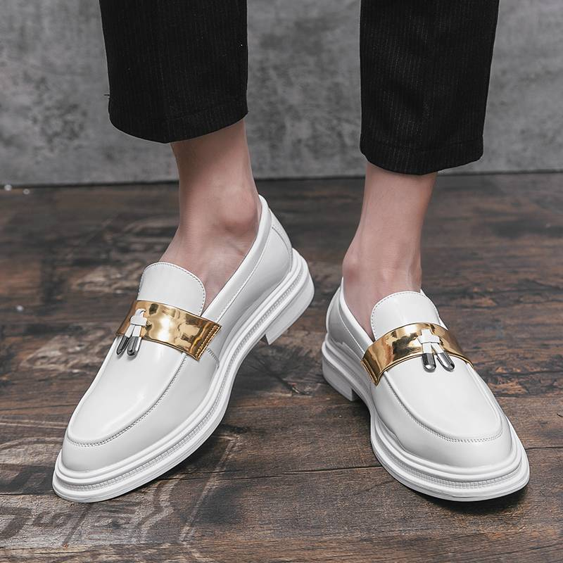 Shoes For Men Dress British Business Party Slip On Black Point Toe Fashion Casual Formal Suit Handmade Men Shoes_voghion.com