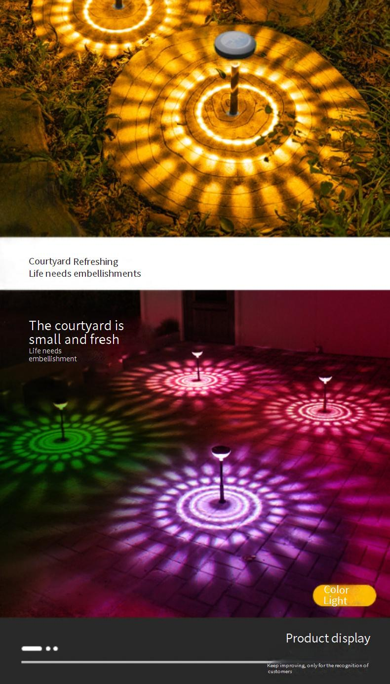 Luci solari da giardino UFO per esterni, luci decorative retrò da 49 cm di altezza con LED a luce bianca calda/fredda e RGB che cambiano colore - Sensore dal tramonto all'alba_voghion.com