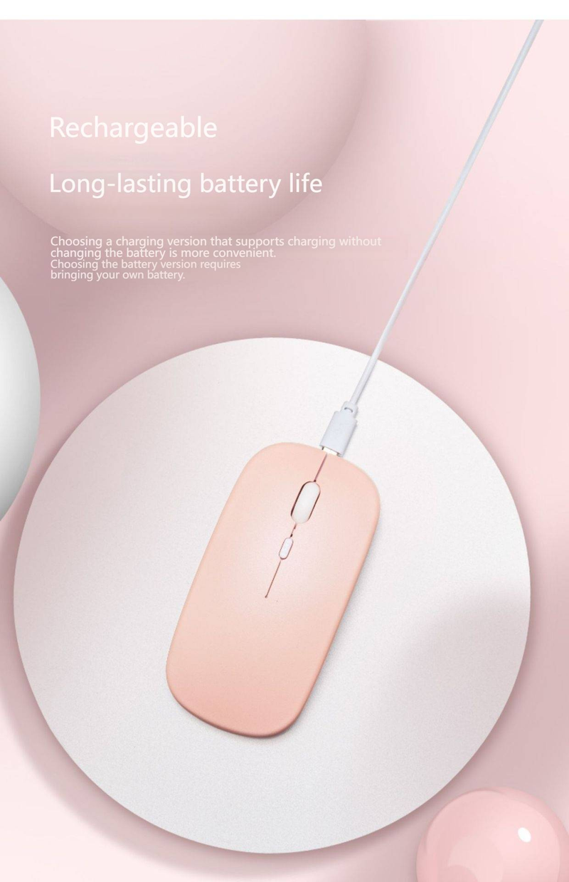 Mouse wireless Bluetooth silenzioso ricaricabile ergonomico per laptop tablet PC MacBook iPad iPhone doppia modalità 1600 DPI 4 pulsanti regolabile retroilluminato RGB_voghion.com