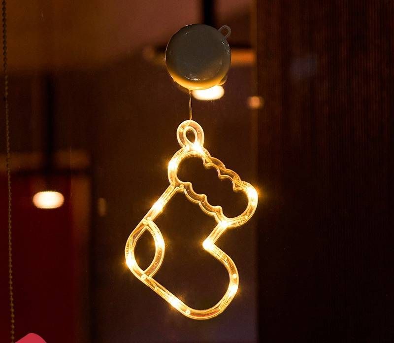 Decoraciones navideñas con luces LED: Papá Noel, campanas, copos de nieve, estrellas y más para decorar fiestas navideñas en casa._voghion.com