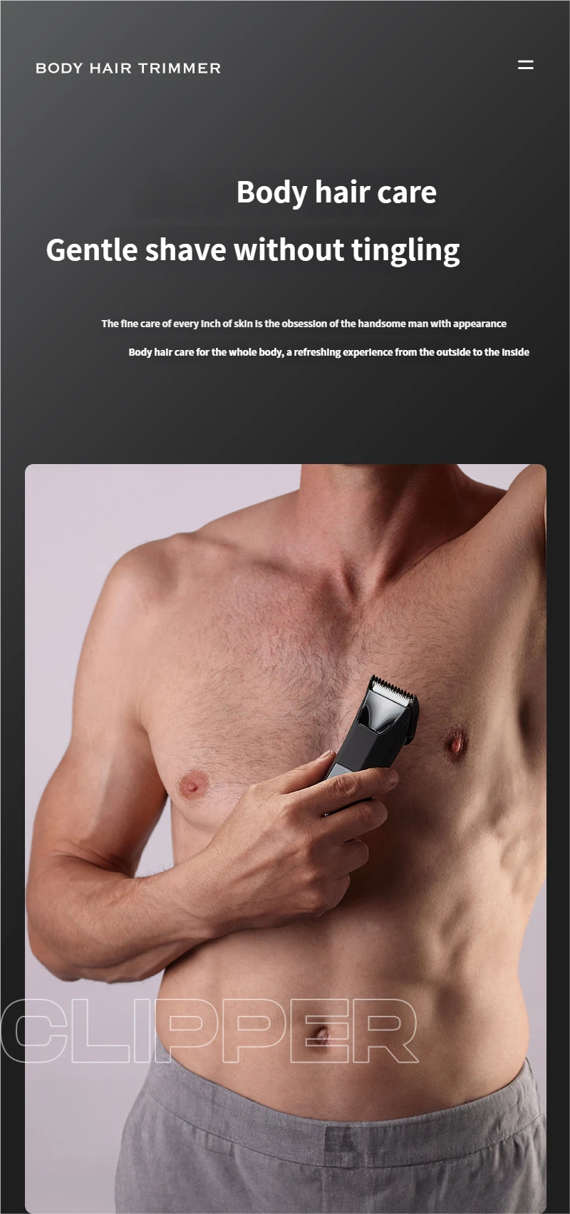2-in-1 elektrische lichaamshaartrimmer, waterdichte knipbeurt voor het hele lichaam, scheermes, mannelijke en vrouwelijke intieme haarverzorging, schaamhaar- en beenhaartrimmer_voghion.com