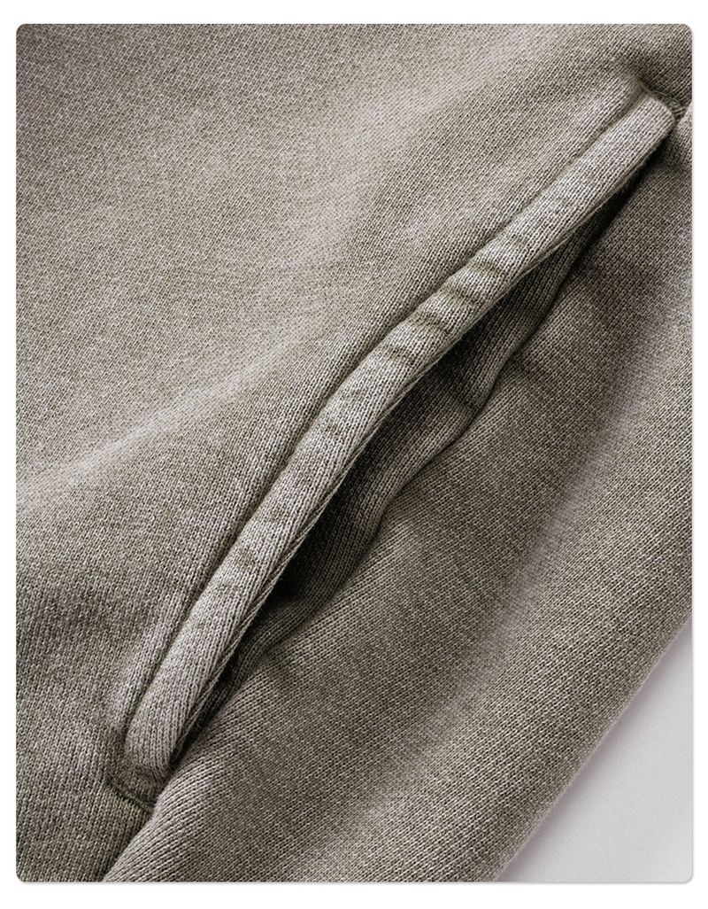 001 2025 Autumn Winter New Vintage Retro Terry Stand Collar Half-Zip Set Loose Trendy Brand Washed Sweatshirt Pants_voghion.com