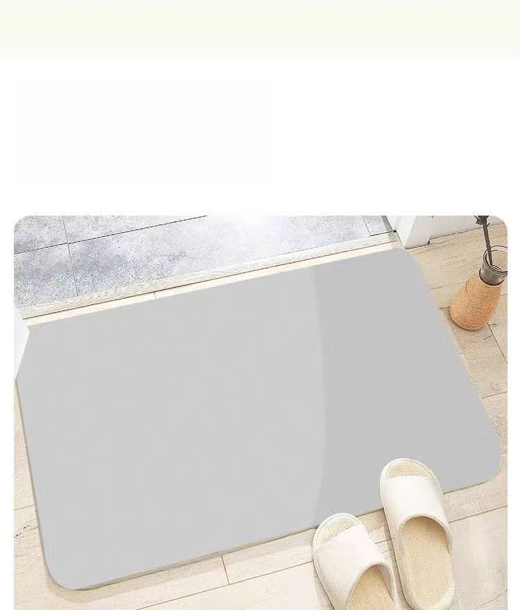 Kieselgur-Fußmatte für Badezimmer, Waschraum, Dusche, WC, Schmutzabweisend, Schnelltrocknend, Leicht zu reinigen, Rutschfest, Saugfähig_voghion.com