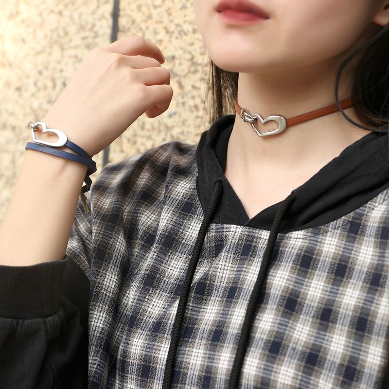 Street Photo Fashion Metal Love mit Multi-Loop-Wrap, hochwertiges weiches Lederarmband kann formbar sein_voghion.com