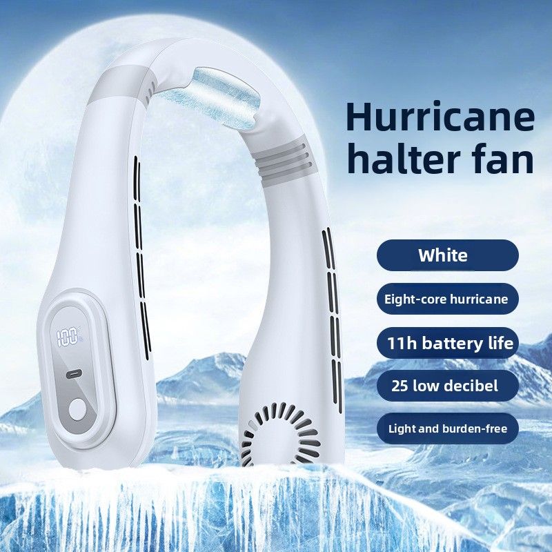 2025 New Hurricane Bladeless Neck Fan Lazy Silent Outdoor Portable Air Conditioner Mini Cooling Fan_voghion.com