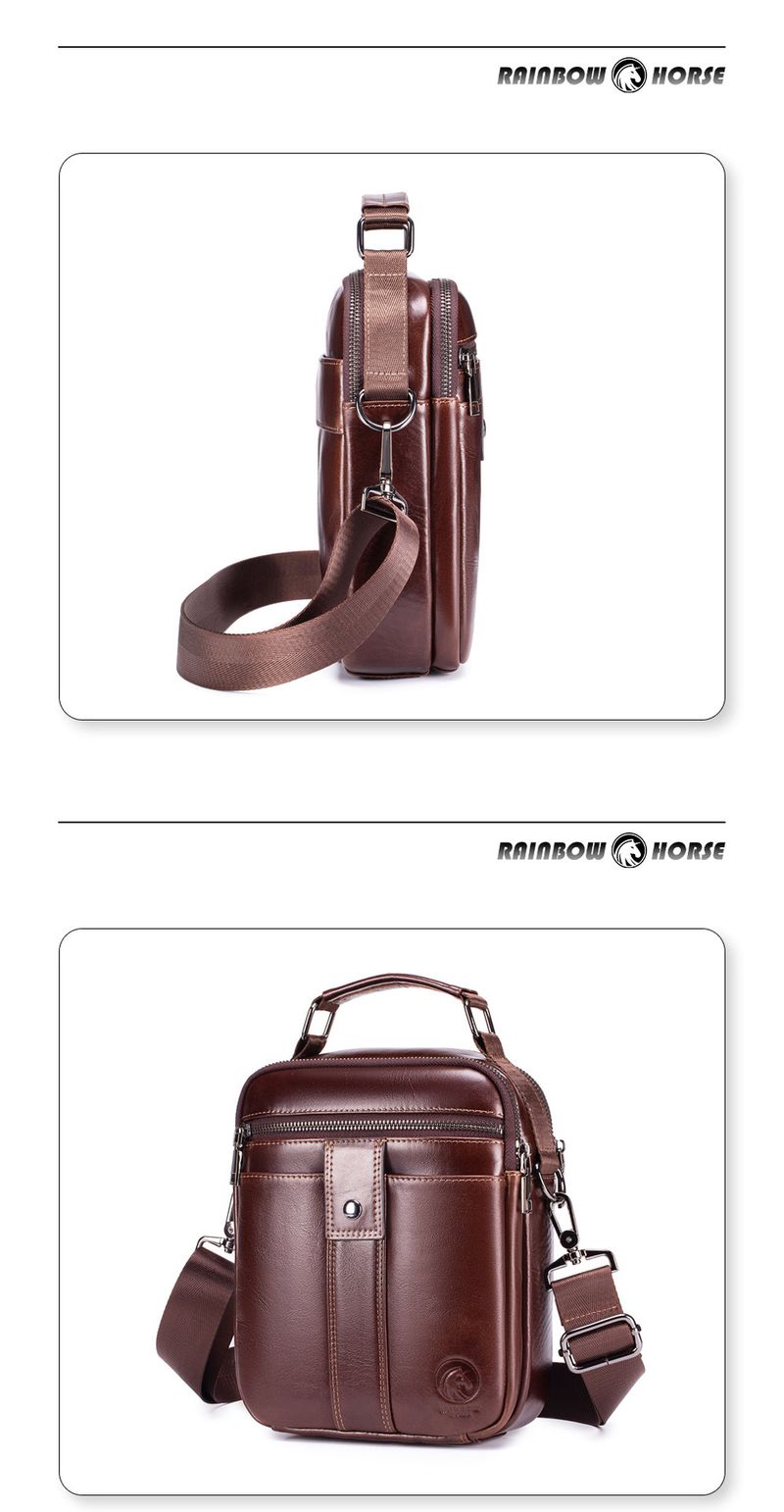 Hoogwaardig design heren schoudertas van echt koeienhuid, enkele schoudertas, bovenste laag herentas van koeienhuid_voghion.com