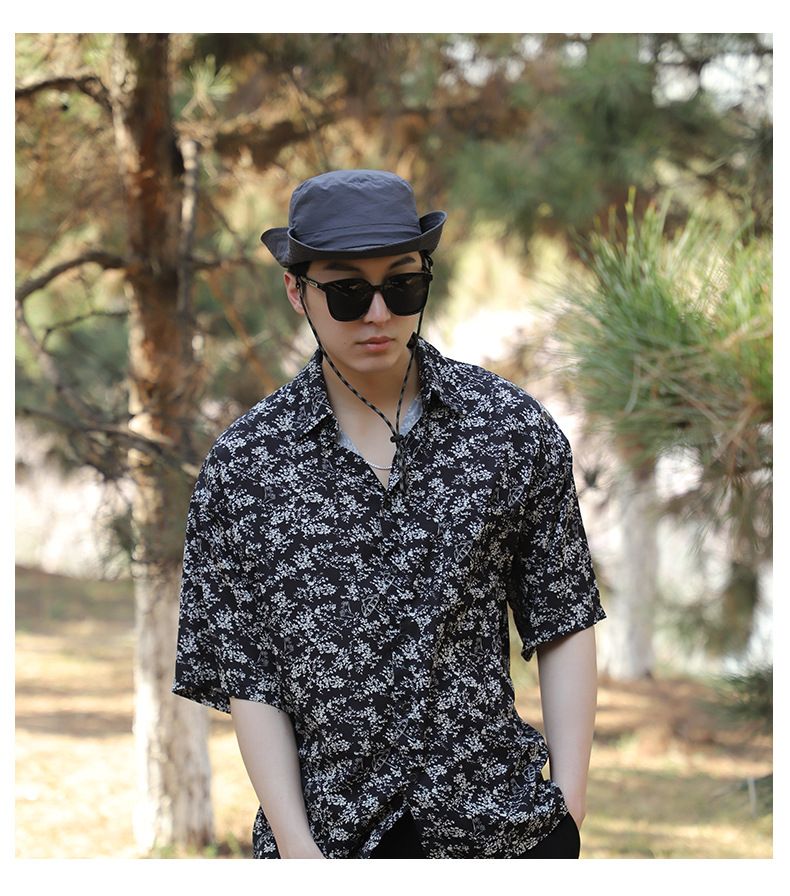 Cappello da pescatore da uomo per attività all'aperto - Protezione solare UPF 50+ e asciugatura rapida per escursionismo/pesca - Stile Boonie ripiegabile_voghion.com