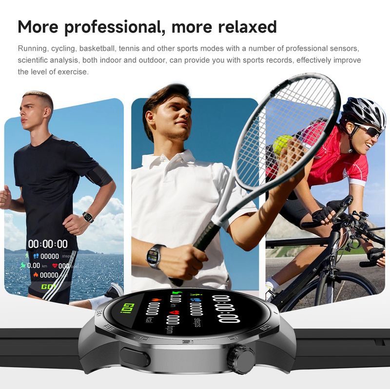 Nowy inteligentny zegarek NFC GPS Motion Track 1,53" ekran HD Wielowymiarowy inteligentny zegarek do monitorowania zdrowia odpowiedni dla systemów Android i iOS_voghion.com
