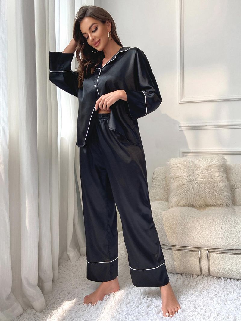 new Silk Pajamas For Women, Autumn And Winter Long Sleeve Sleepwear Set, Homewear Suit, Wearable Outside_voghion.com