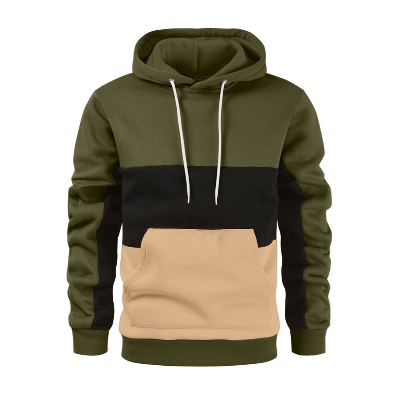 Moletom com capuz masculino com estampa de combinação_voghion.com
