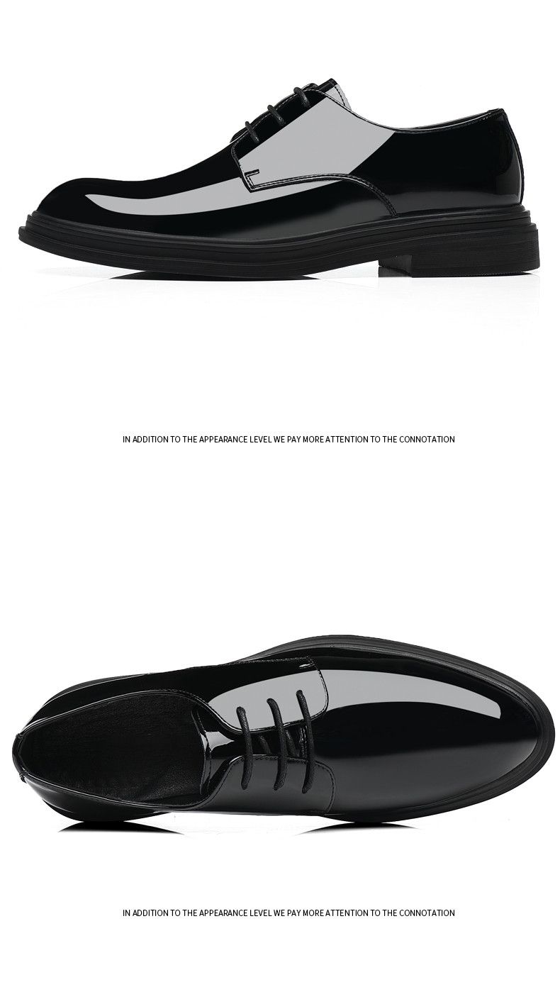 FUQIAO New 6/8 Cm Derby Patent Leather Height Raise Men Dress Formal Business Elevator Shoes Light Upper Material_voghion.com