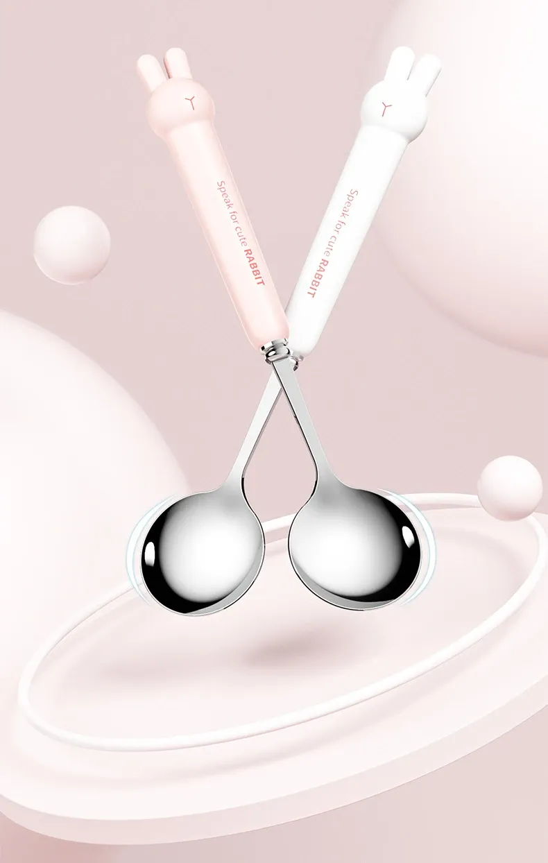 Besteckset Bär & Kaninchen - Edelstahl 304_voghion.com