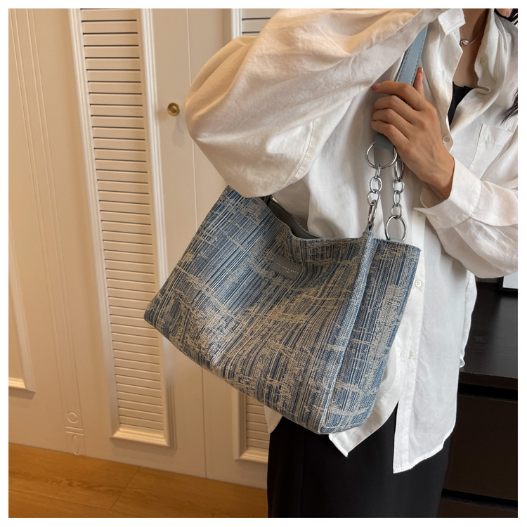 Nuova versione coreana della borsa di grande capacità Borsa a tracolla in tela casual All-match da donna Borsa a tracolla semplice moda Borsa da donna transfrontaliera_voghion.com