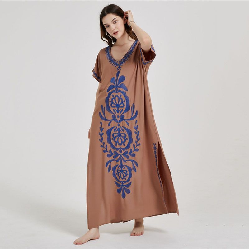 popolare copricostume da spiaggia ricamato in rayon da donna, stile abito ricamato, camicia di protezione solare per bikini al mare, 20 colori_voghion.com