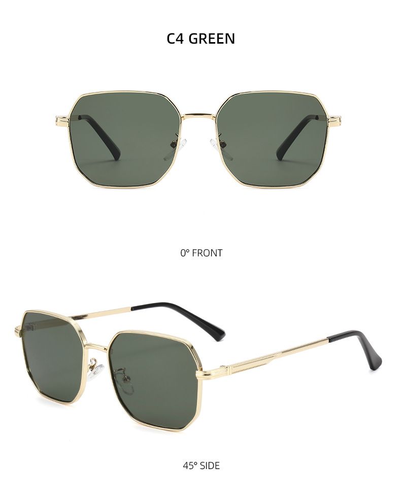 Nouvelles lunettes de soleil rétro polygonales pour hommes, style punk, petite monture_voghion.com