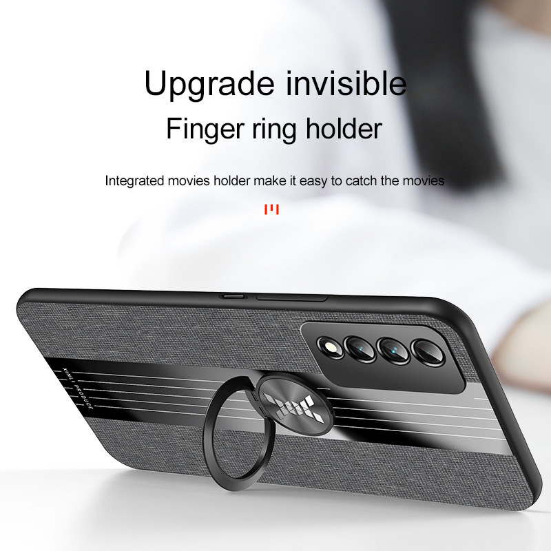 Fabric Cloth Finger Ring Holder Phone Case On For OPPO A54 4G A9 2020 A5 S A7 A8 A72 A92S A91 A53 A15 A57 2022 Stand Cov_voghion.com