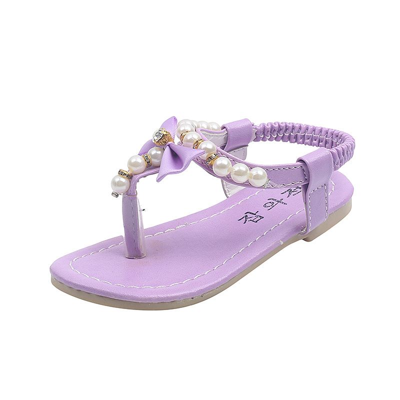 Sommer Neue Mädchen Sandalen Mode Koreanische Version Weichen Sohlen Große Kind Prinzessin Schuhe Non-slip Perlen kinder Sandalen_voghion.com