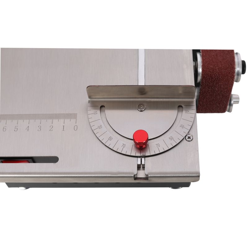 Mini Table Saw,Belt Sander, Stainless Steel Top,4pcs Blades,10pcs Sanding Blet,7 Gear Adjustable 0-90° Angle, Available For Wood/PCB/Acrylic/Plastic,DIY Model Crafts Cutting Tool_voghion.com
