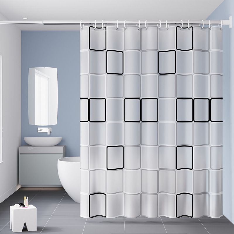 Set da bagno impermeabile e spesso in tinta unita, non necessita di foratura, adatto per hotel e dormitori, finestra per doccia_voghion.com