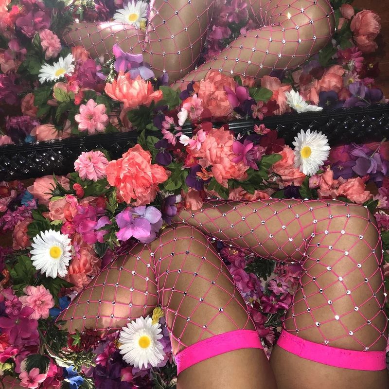 2025d Summer Sexy Large Mesh High Tube Colorful Rhinestone Long Fishnet Stockings Hollow Over-the-Knee Thigh-High Socks For_voghion.com