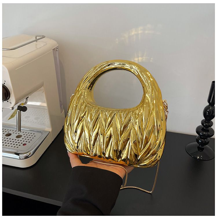 Women's Clutches Bags Acrylic Bag, Fashionable Pleated Cloud Bag, Versatile, Light Luxury And Personalized Party Bag_voghion.com