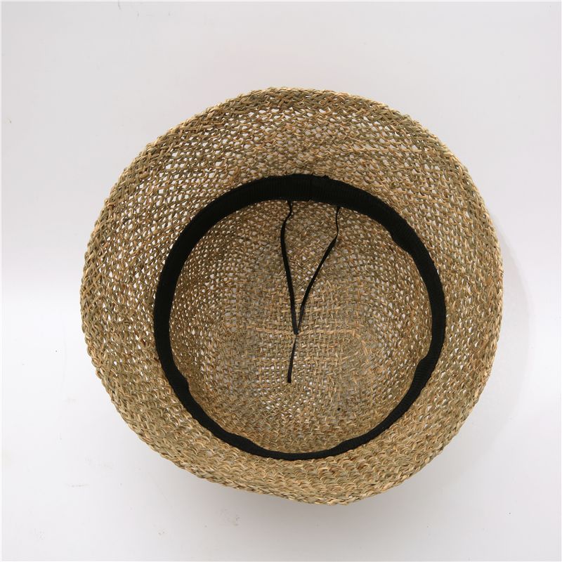 Moda Moda Nuovi cappelli estivi per le donne Retro Tesa piatta Fatto a mano Signore all'aperto Protezione solare Spiaggia Cappello di paglia Traspirante_voghion.com