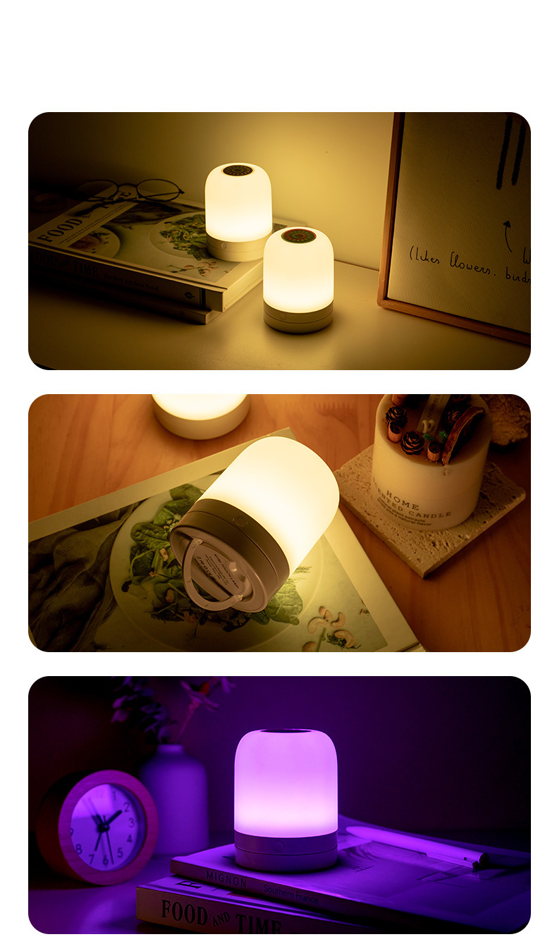 Luz nocturna nueva directa de fábrica, lámpara de noche con carga USB, luz de noche para dormitorio, luz de noche táctil con control remoto_voghion.com