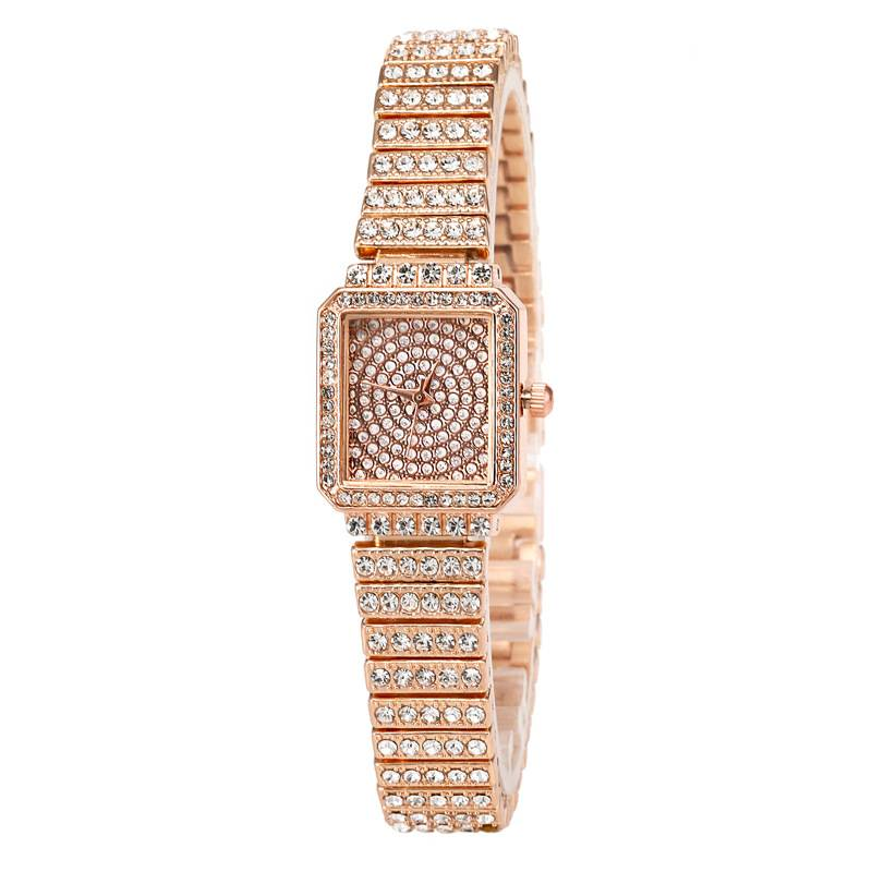 Neue heiße verkauf platz voller Stern exquisite handwerk persönlichkeit mode langlebig stahl armband uhr kleine zifferblatt voller diamanten damen quarzuhr_voghion.com