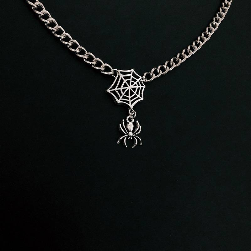 Spider niche design sense clavicle chain personality pendant street necklace cold wind dark temperament for both men and women_voghion.com