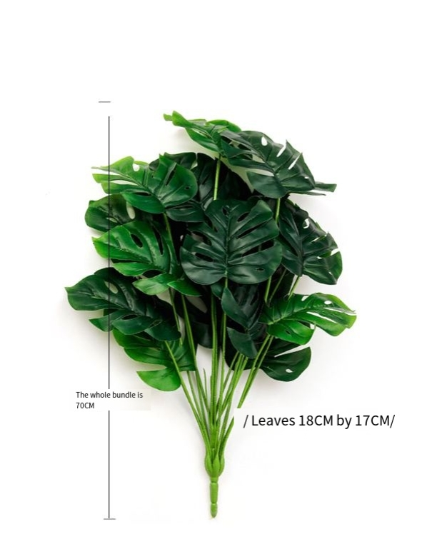 Simulazione di plastica 18 testa di tartaruga foglia soggiorno decorazione vaso pianta verde sfondo muro composizione floreale verde artificiale foglia di tartaruga_voghion.com