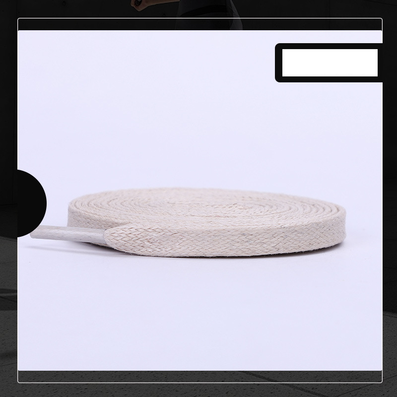 Accessori per scarpe lacci piatti uomo e donna casual tela Martin stivali larghi nero e bianco_voghion.com
