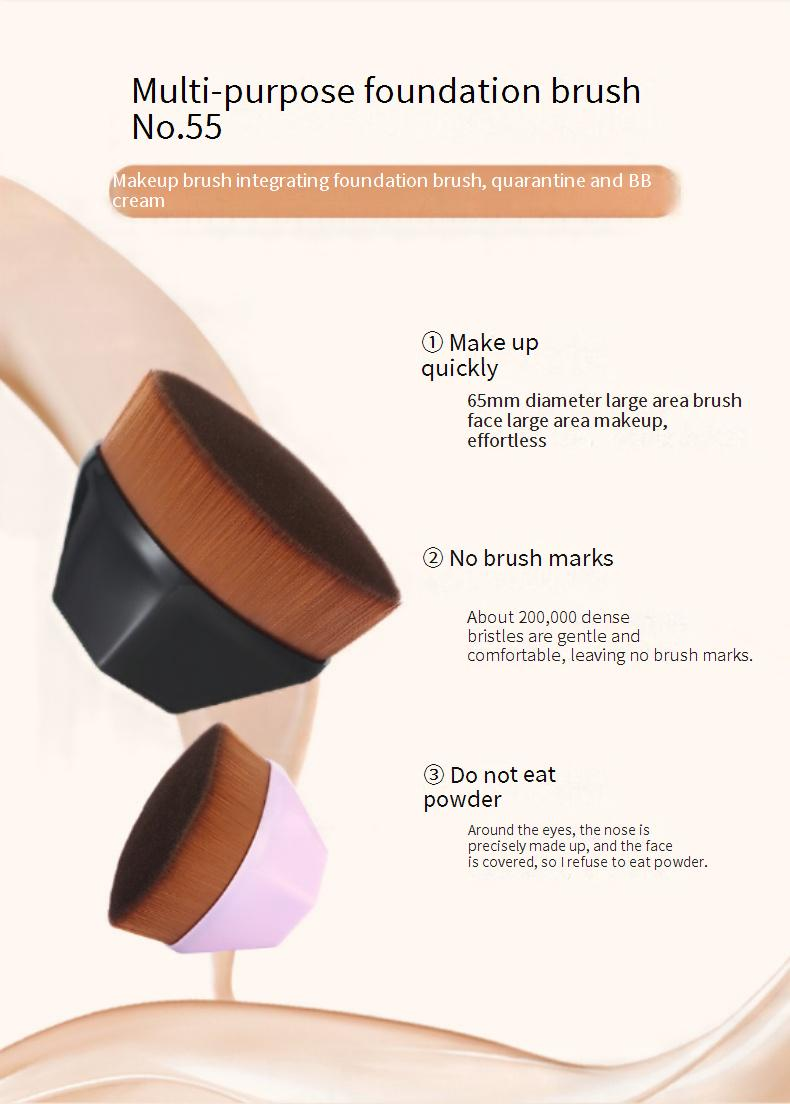 Make-up-Pinsel, beliebt, sechseckig, Nr. 55, magischer, nahtloser Blütenblatt-Make-up-Pinsel, Foundation-Pinsel, loser Puderpinsel, Beauty-Tool_voghion.com