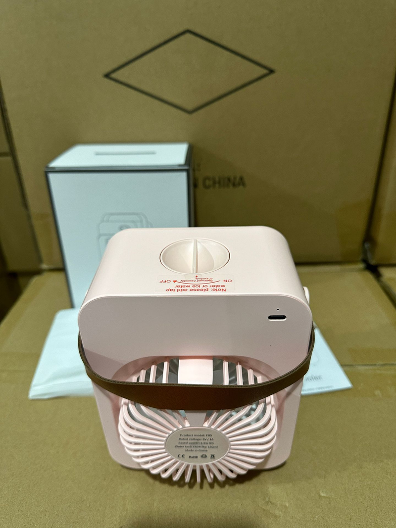 Cooler 1PC Desktop Portable Desktop Spray Fan USB Charging Desktop Small Air Conditioning Simple Mini Air Conditioning_voghion.com
