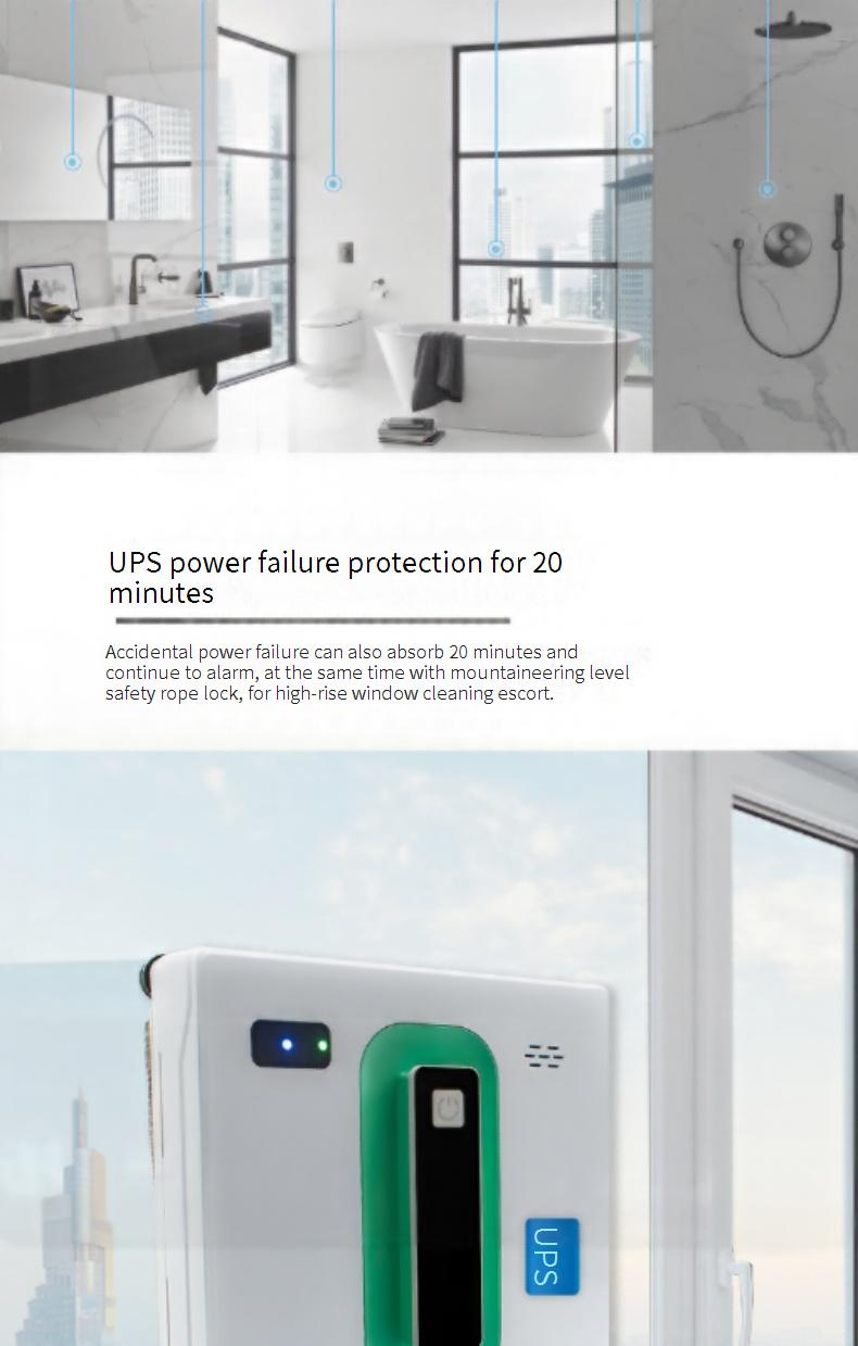 Mobilier de casă APP Control vocal inteligent ultra subțire robot de curățare a ferestrelor mașină de curățare a ferestrelor robot de curățare a ferestrelor pulverizator dublu de apă_voghion.com