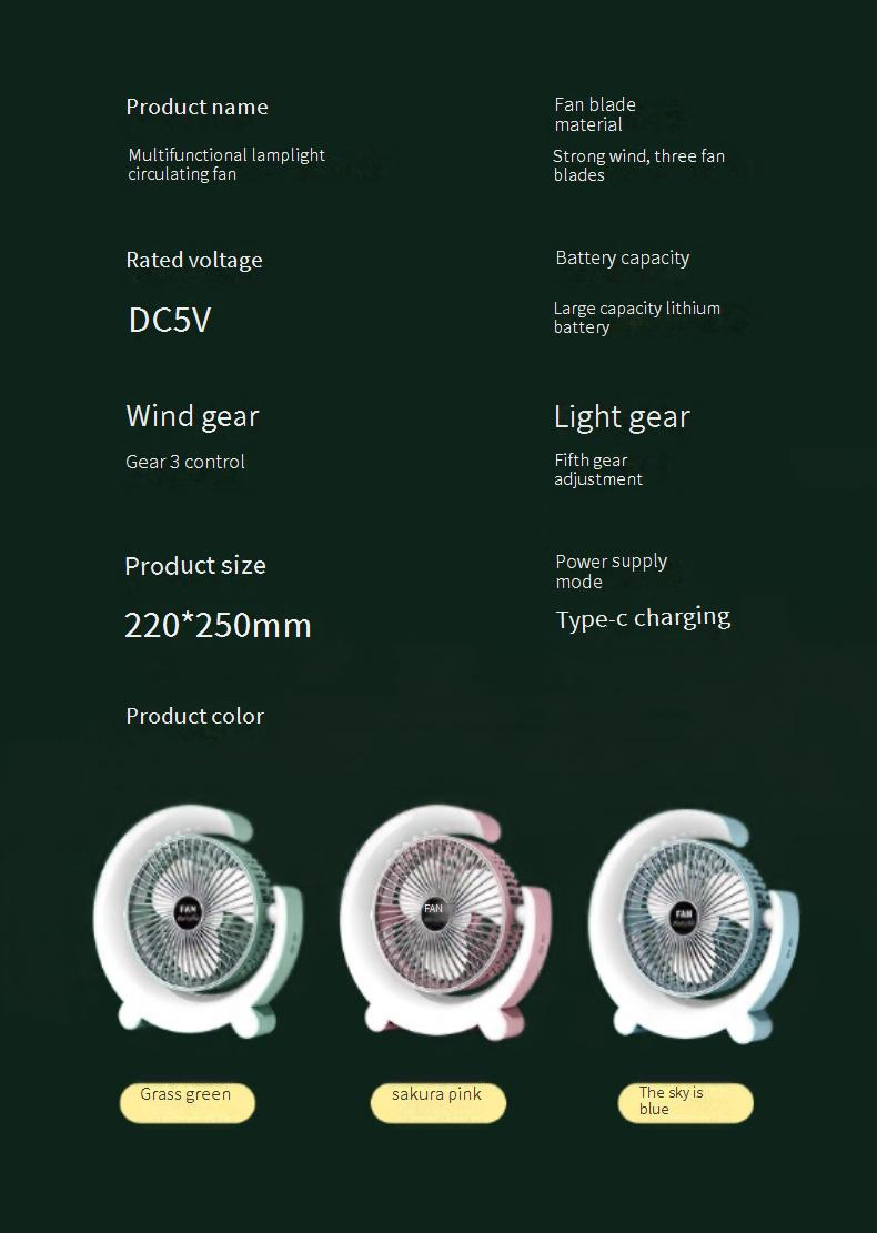 Ventilatore pieghevole a 100 velocità, ricaricabile tramite USB e montabile a parete (ventilatore portatile da scrivania per ufficio/dormitorio, ultra silenzioso, con inclinazione regolabile)_voghion.com