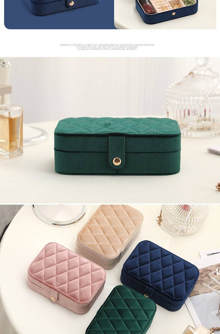 Scatola portaoggetti multistrato per gioielli - Custodia antipolvere per orecchini e collane per uso domestico (portatile, coperchio trasparente)_voghion.com